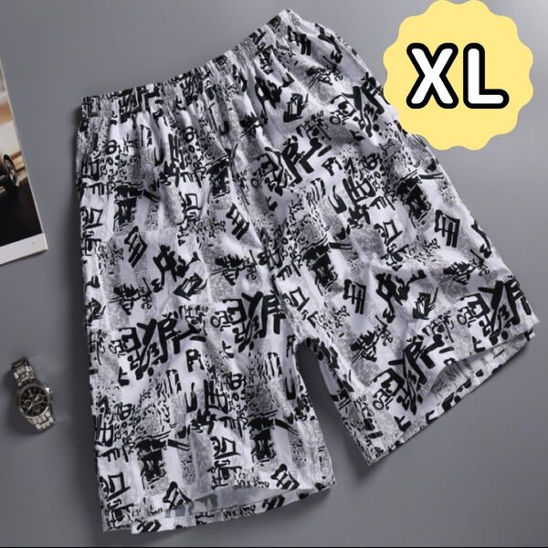 メンズ ハーフパンツ ショートパンツ 短パン パンツ XL 総柄 夏 ビーチ