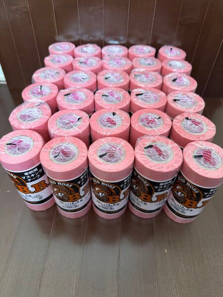 BIG BOSS 車輌用マスキングテープ 20ミリ、6個入り30パック。180個(巻)ピンク まとめ売り