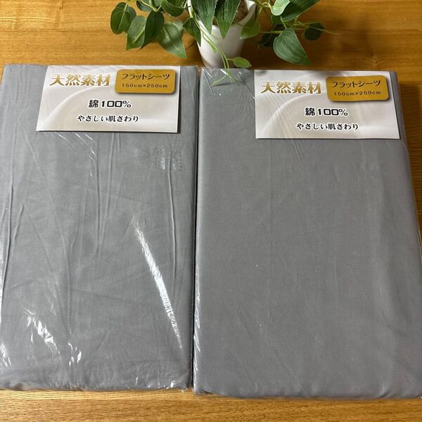 フラットシーツ 150cm×250cm 綿100% おまとめ2点
