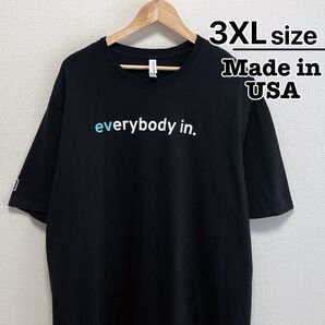 USA製 Tシャツ 3XL ブラック プリント グラフィック ビッグサイズ 古着