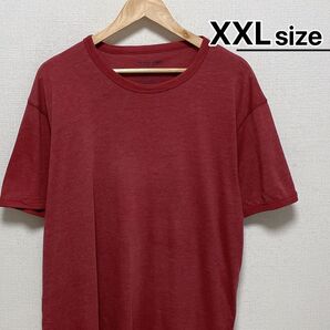 USA古着 Tシャツ XXL 無地 レッド 赤 バーガンディ ドライブレンド