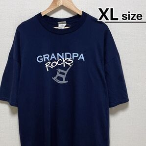USA古着 Tシャツ XL ネイビー 紺 プリント ロゴ BRIAR CREEK