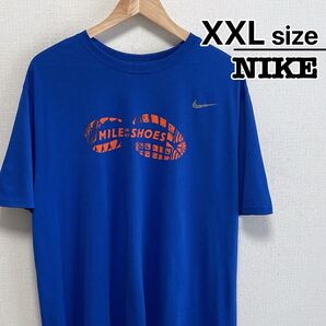 NIKE DRI-FIT Tシャツ XXL ブルー 青 ポリエステル USA古着