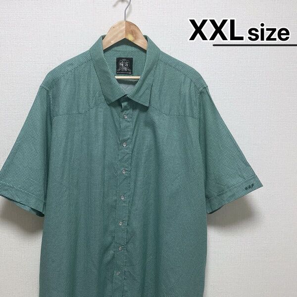 USA古着 半袖シャツ XXL ウエスタン チェック柄 グリーン スナップボタン
