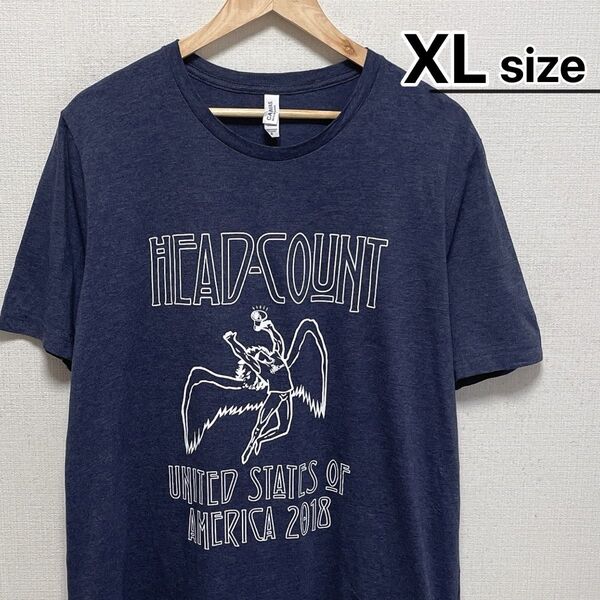 USA古着 Tシャツ XL ネイビー プリント イベント ロゴ ベラキャンバス