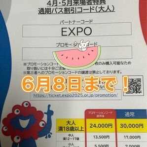 大阪・関西万博 入場券 割引券 大人