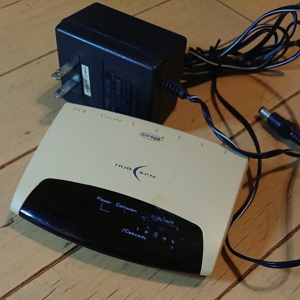 corega 5ポートスイッチングハブ HUB-5PN ACアダプター付き