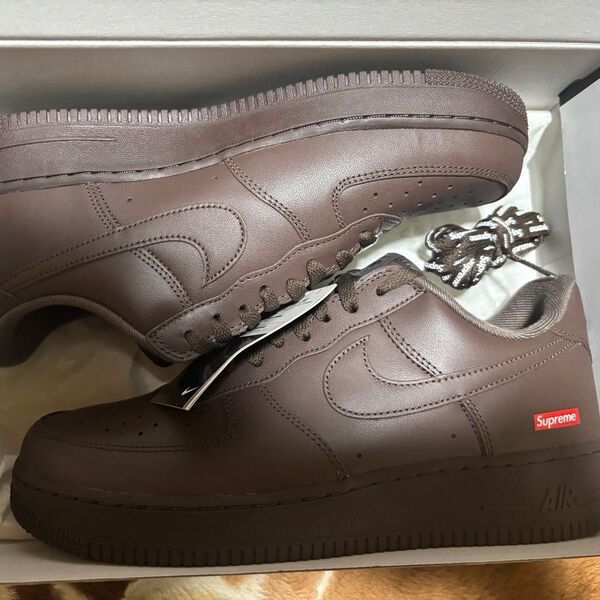 Supreme Nike シュプリーム ナイキ エアフォース1 ロー バロックブラウン27.5 黒タグ付き 新品 未使用