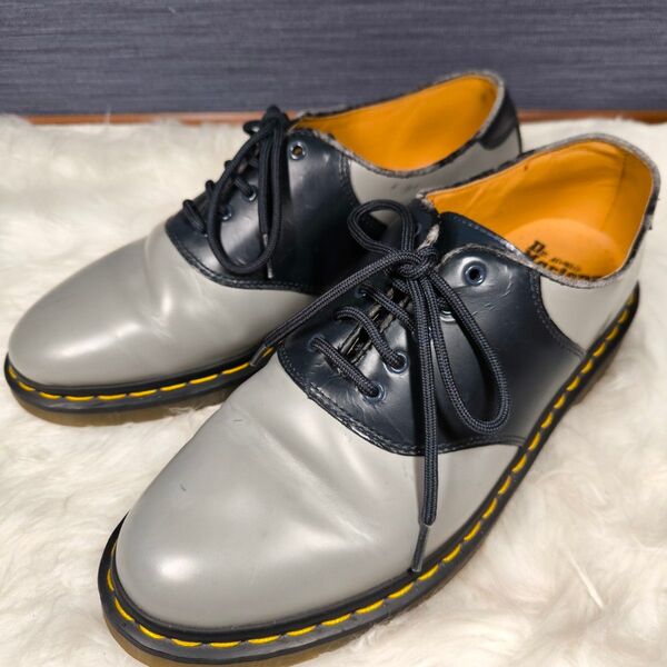 激レア【Dr.Martens ドクターマーチン】サドルシューズ 28 コンビシューズ プレーントゥ UK9 革靴 ドレス ビジネス