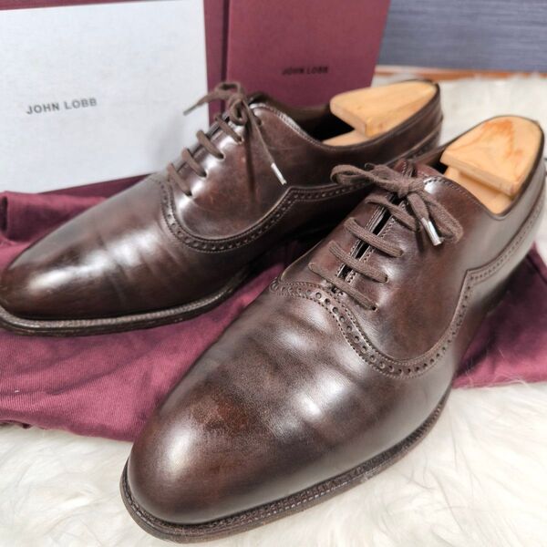 激レア!廃盤品【John lobb ジョンロブ】ROTHLEY ロスリー UK7.5 ドレスシューズ 革靴 イングランド製 英国製