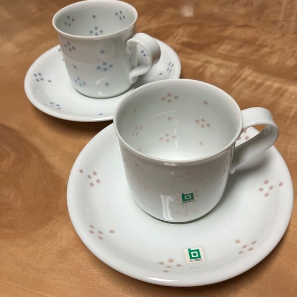 白山陶器コーヒーカップ・ソーサー 2個セット新品