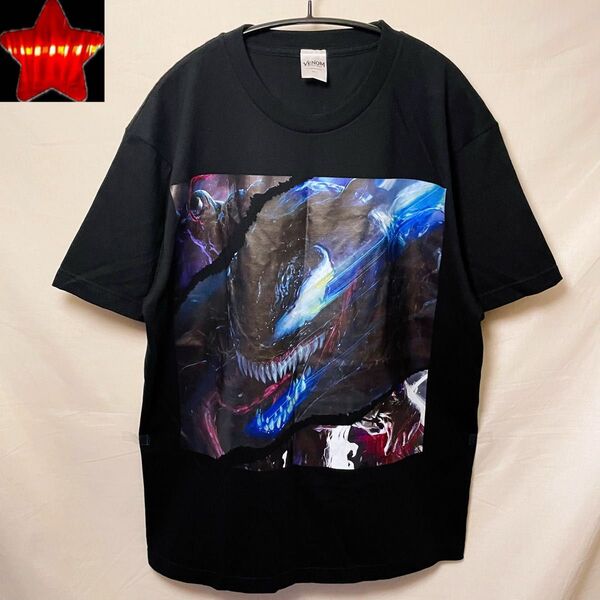 【ヴェノムVENOM】ムービーtシャツ ザ・ラストダンス マーベル 映画 黒 L