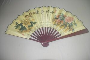 ★大型の中国工芸扇子（10寸）鳥語花香