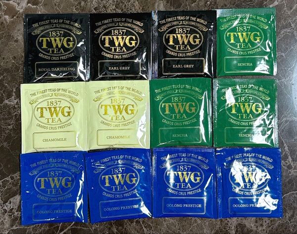 TWG Tea 5種類 12個セット★ 紅茶 煎茶 烏龍茶 アールグレイ ブルーティー ウーロン茶 グリーンティー ティーバッグ