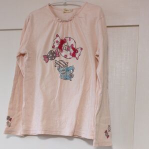 140cm★KPミミちゃん&りぼん付き薄手長袖Tシャツ