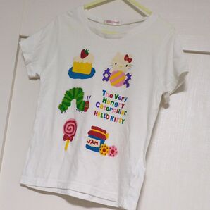 120キティちゃん&はらぺこあおむしコラボグッズ♪半袖TシャツJAM