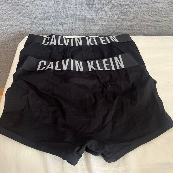 Calvin Klein 下着 2枚 トランクス 前開き M メンズ Trunk