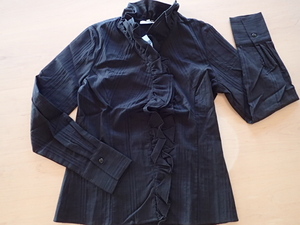 [ новый товар ]nala Camus - che NARACAMICIE формальный блуза оборка черный размер M Ⅱ 9 номер соответствует 