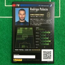 191)Panini Football League FC Internazionale 8 Rodrigo Palacio ロドリゴ パラシオ インテル パニーニ フットボール リーグ_画像2