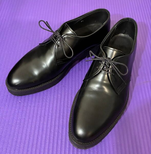 LANVIN COLLECTION ランバンコレクション 上質 撥水ガラスレザーシューズ レースアップ ビジネス