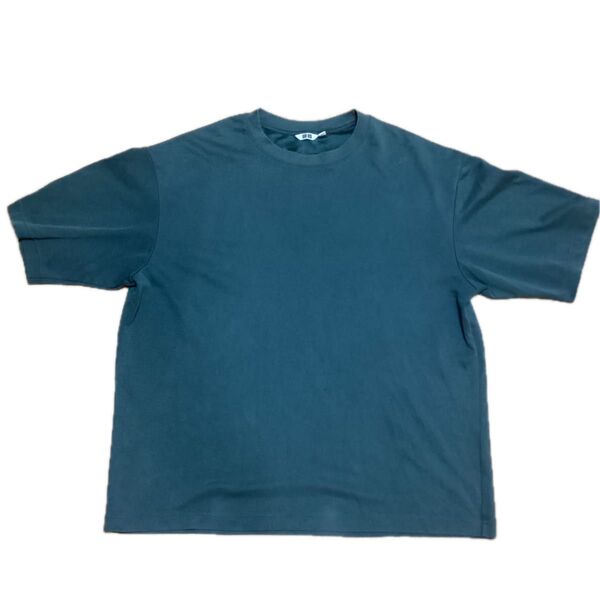 ユニクロユー エアリズムコットンオーバーサイズTシャツ/5分袖