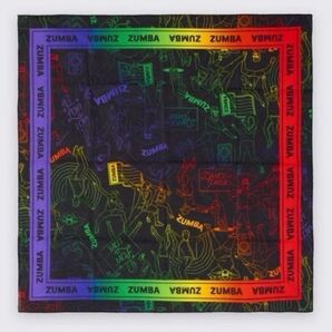 【新品 】新作 ズンバ zumba ハンカチ へアバンド バンダナ 約65×65