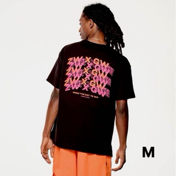 新作 ズンバ zumba ウェア トップス Tシャツ 半袖 メンズ レディース 黒 赤 ピンク /M