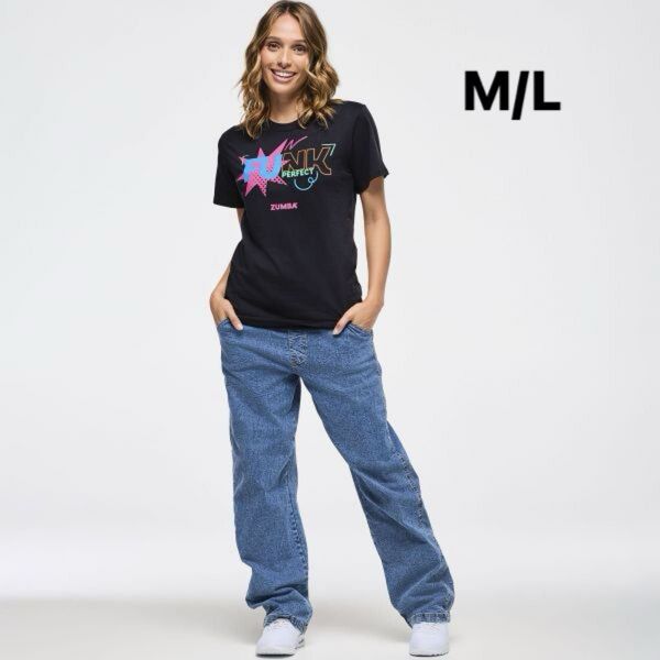 【新品】新作 ズンバ zumba ウェア トップス Tシャツ 半袖 メンズ レディース 黒 ピンク 青 M/L