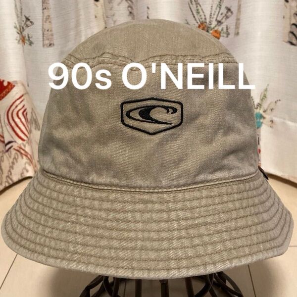 希少 90s O'NEILL オニール バケットハット ベージュ系 ユニセックス ヴィンテージ