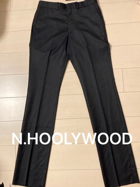 エヌハリウッド N.HOOLYWOOD 【 PT01 】 スラックス パンツ ブラック 36 日本製