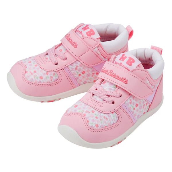 ミキハウス ホットビスケッツ セカンドシューズ 14.5センチ 花柄 ピンク