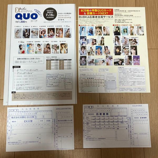 BUBKA EX大衆 応募者全員サービス応募券 ブブカ 乃木坂46 矢田萌華 僕が見たかった青空 桃月なしこ 応募用紙