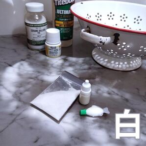 うるし不要 簡易金継ぎ キット 小分け 白い陶器とホーロー セラミックの補修 これで解決3点セット