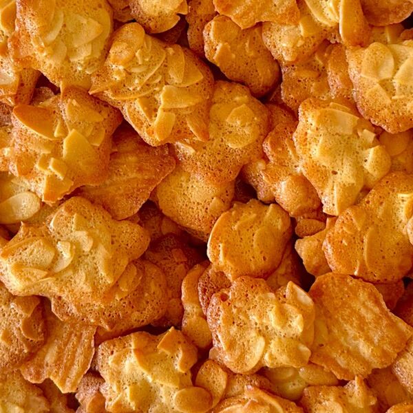 バター香るサクサクアーモンドチュイール 40個 大容量 手作りクッキー 手作りお菓子 よつ葉バター 焼菓子
