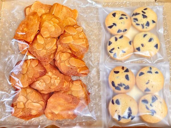 バター香るサクサクアーモンドチュイール チョコたっぷりチョコチップクッキー 手作りクッキー 手作りお菓子 よつ葉バター 焼菓子