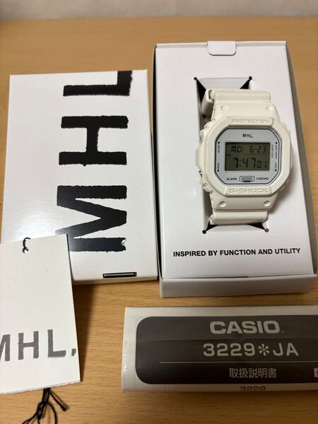 MHL. CASIO G-SHOCK カシオ 腕時計 Gショック 3229 JA 白 ホワイト