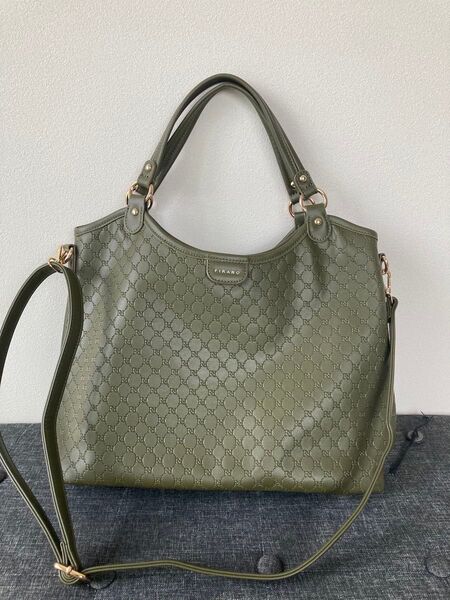 FIRANO ショルダーバッグ ハンドバッグ 2way グリーン