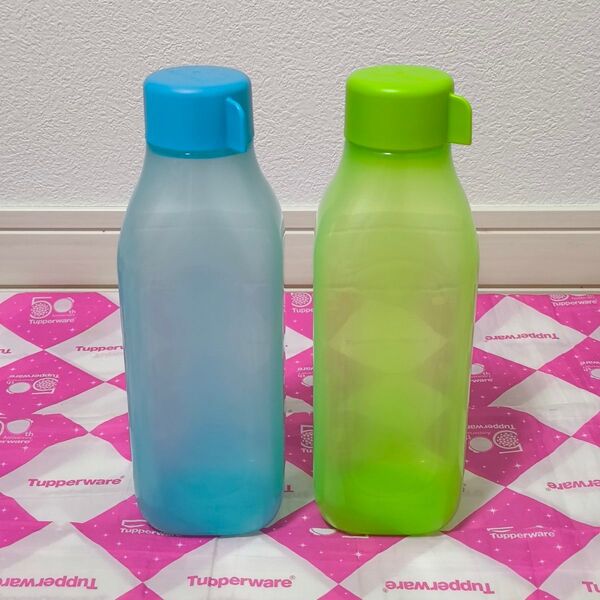 タッパーウェア スクエアエコボトル 1L(2個)Tupperware