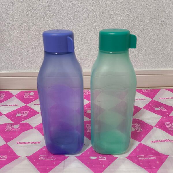 タッパーウェア スクエアエコボトル 1L(2個)Tupperware