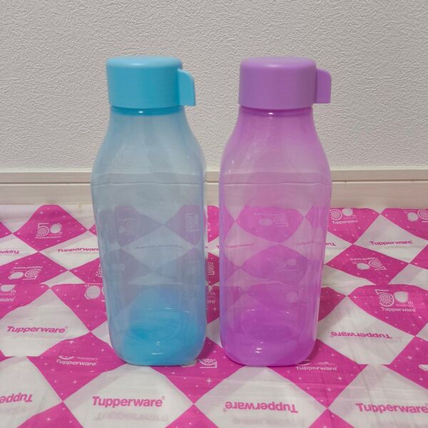 タッパーウェア スクエアエコボトル 1L(2個)Tupperware