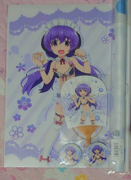 【ほぼ新品】WEBくじ ひぐらしのなく頃に業 羽入セット 特大タペストリー A3クリアポスター 団扇 缶バッジ