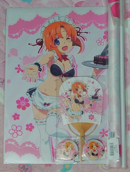 【ほぼ新品】WEBくじ ひぐらしのなく頃に業 竜宮レナ セット 特大タペストリー A3クリアポスター 団扇 缶バッジ