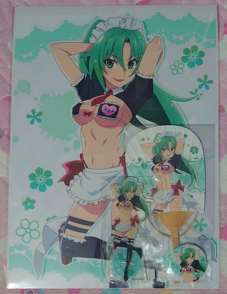 【ほぼ新品】WEBくじ ひぐらしのなく頃に業 園崎魅音 A3クリアポスター 団扇 アクリルスタンド 缶バッジ