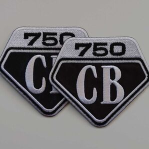CB750 CB750K 白×黒 ワッペン 2枚セット