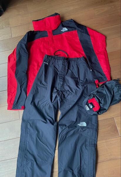 ノースフェイス THE NORTH FACE GORE-TEX レインテックスプラズマ NP11700 メンズS 美品 赤×黒