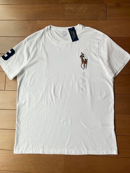 ポロ ラルフローレン ビッグポニー カラー刺繍 半袖 Tシャツ ホワイト XL 綿100%