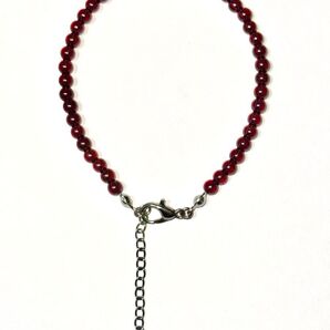 【未使用品】ガーネット アンクレット 4mm 1月誕生石 天然石 パワーストーン