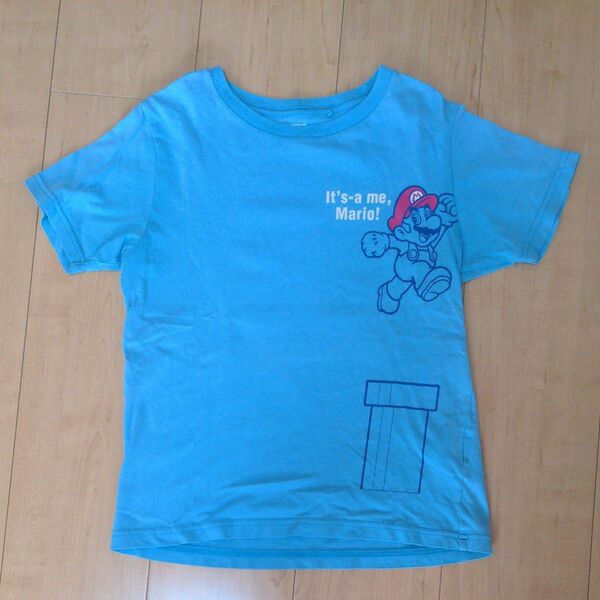 ユニクロ スーパーマリオ Tシャツ 130cm 水色