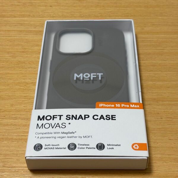 【試着のみ】moft movasレザーケース ストーングレー iPhone 16 Pro Max