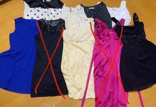 キャバドレス ドレス まとめ売り 7着 ナイトドレス ミニ丈 ロングドレス パーティードレス 結婚式